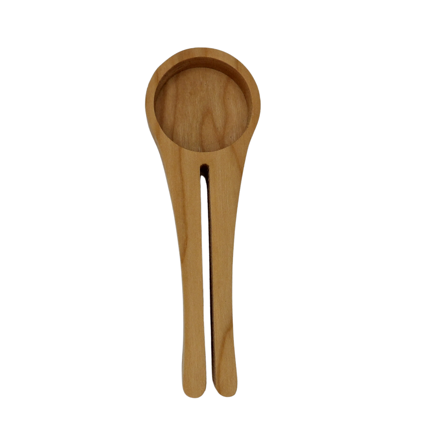 cherry wooden coffee scoop with a clip 