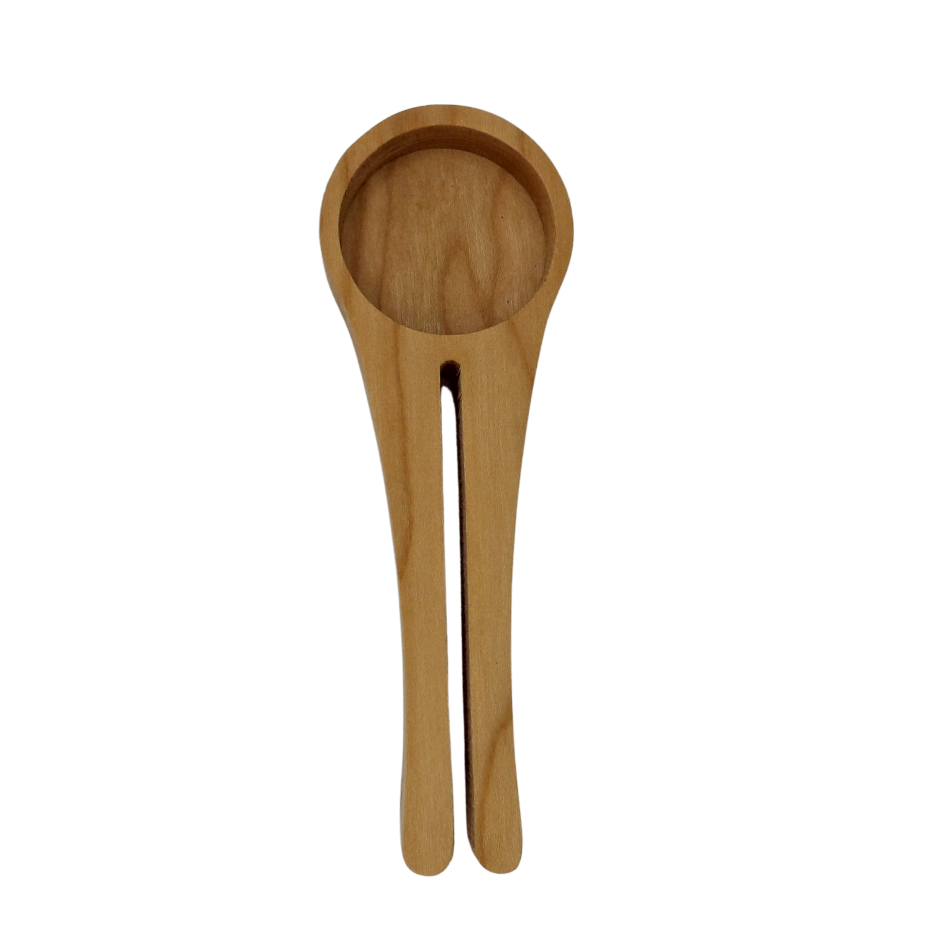 cherry wooden coffee scoop with a clip 