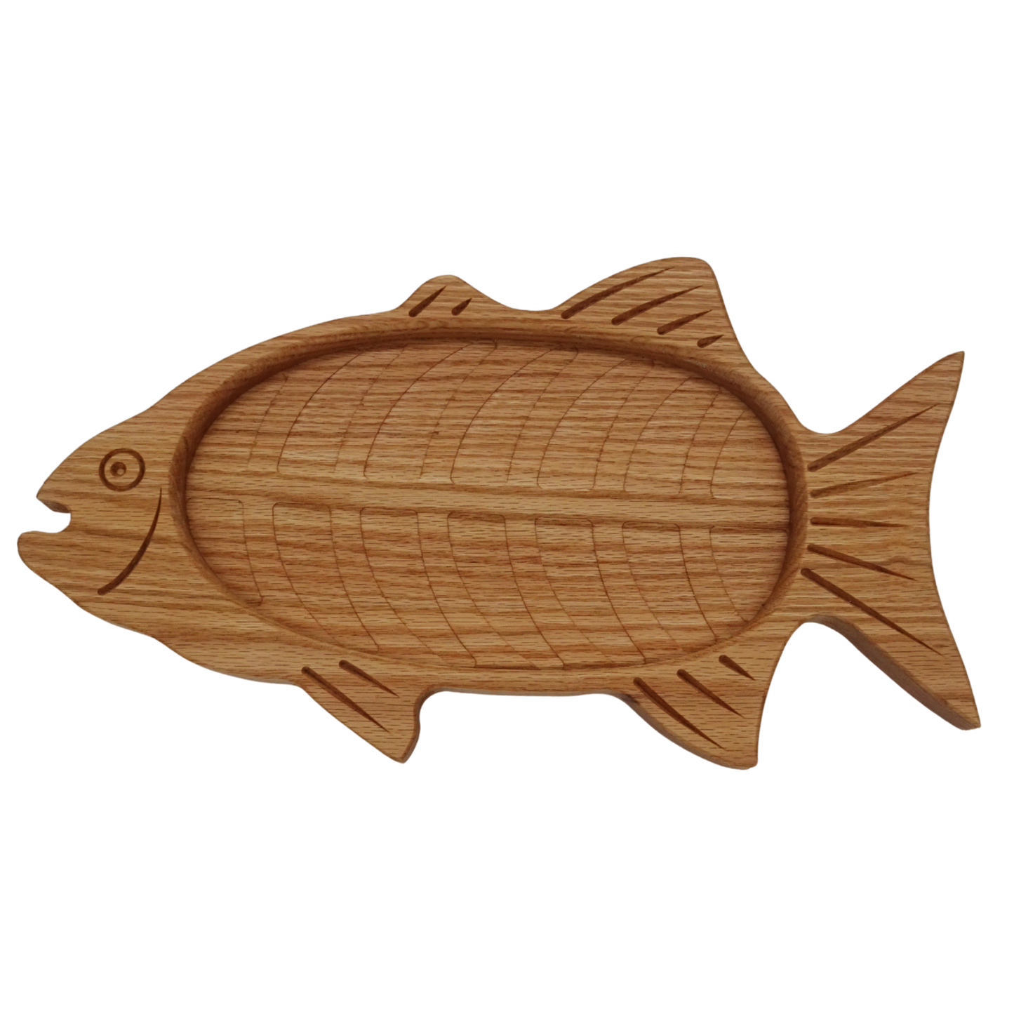 oak wooden fish-shaped tray