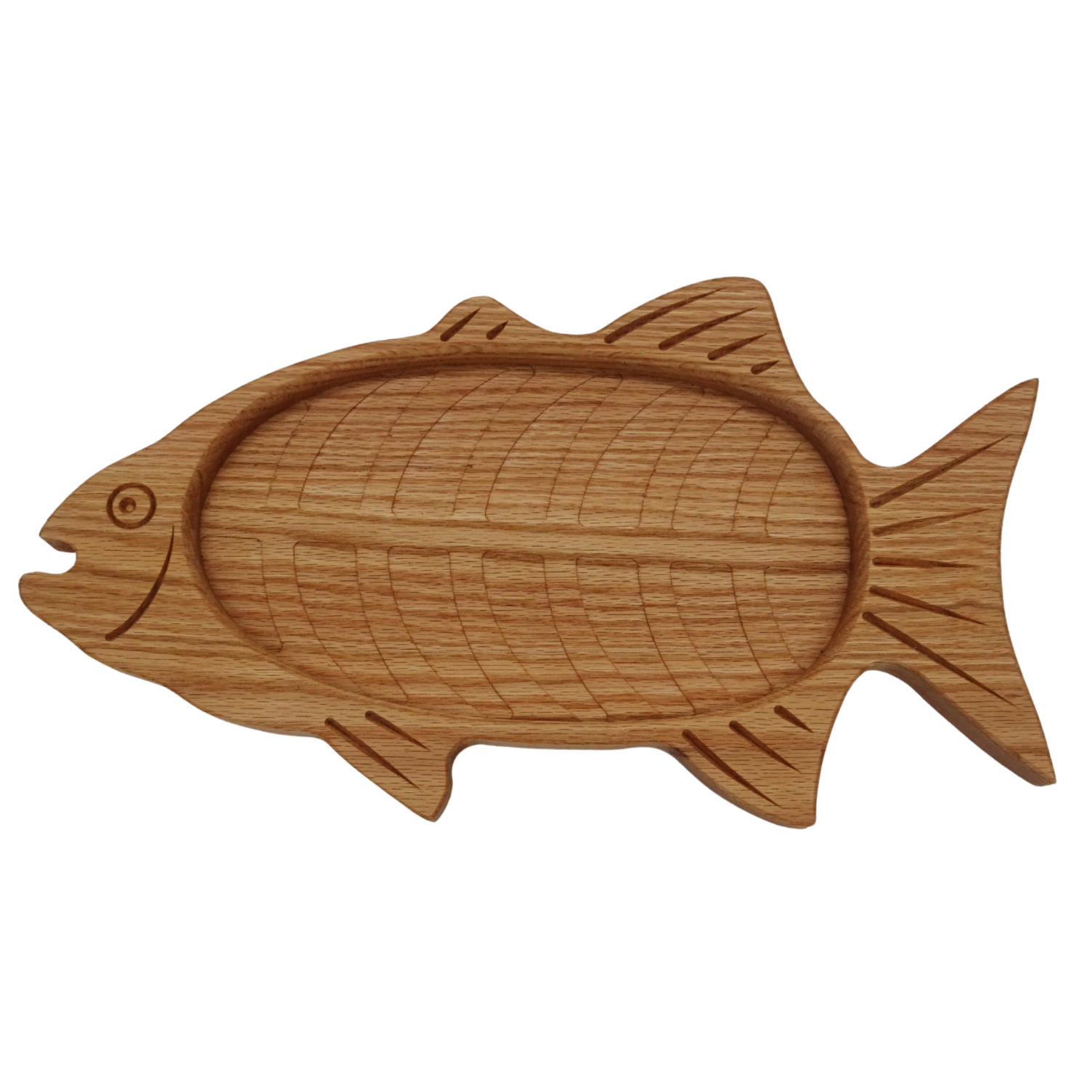 oak wooden fish-shaped tray