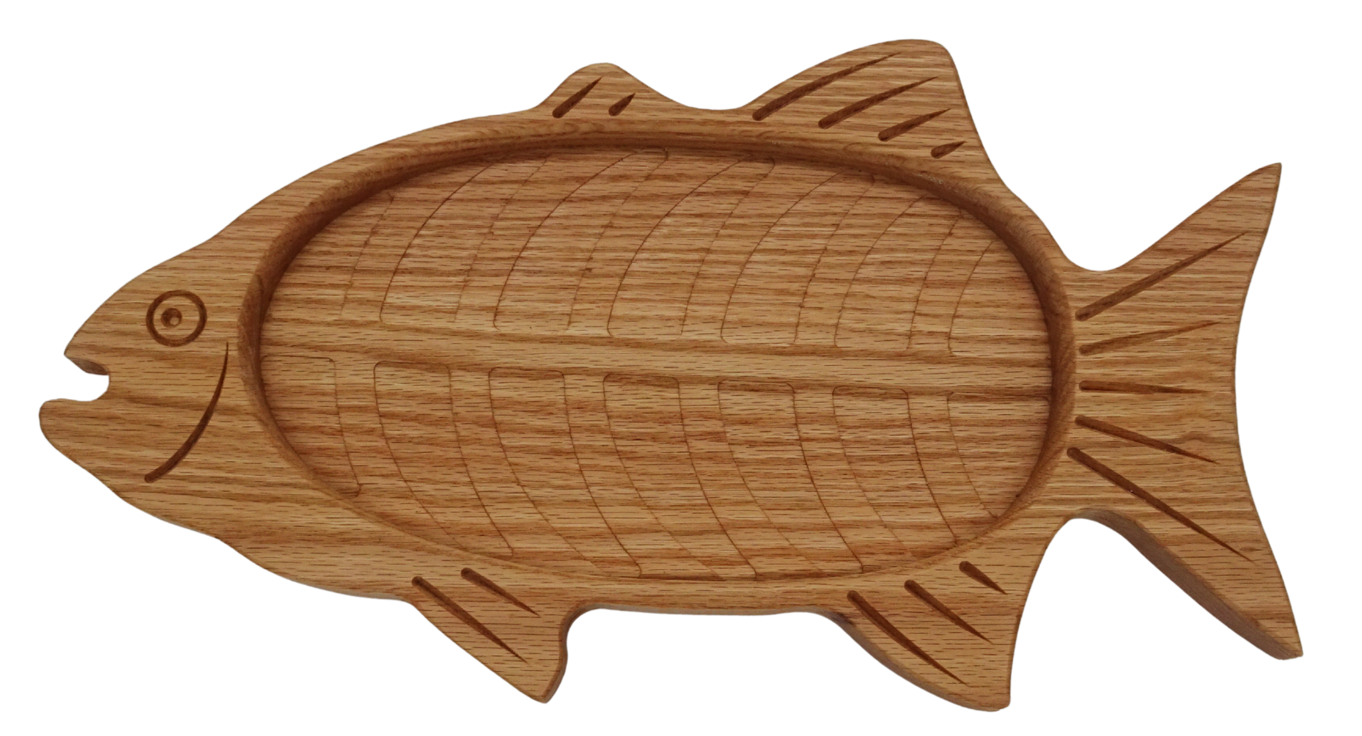 oak wooden fish-shaped tray